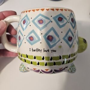 NWT NATURAL LIFE Ceramic Turtle Mug